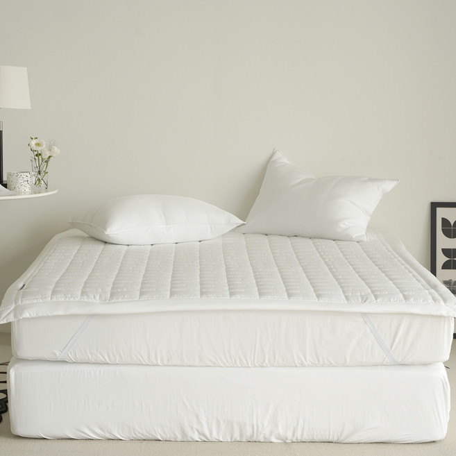 누비지오 국내제조 스르륵 알러지케어 침대패드, 화이트