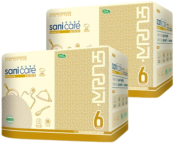 모나리자 세니케어 대나무 롤 키친타올, 12개, 140매