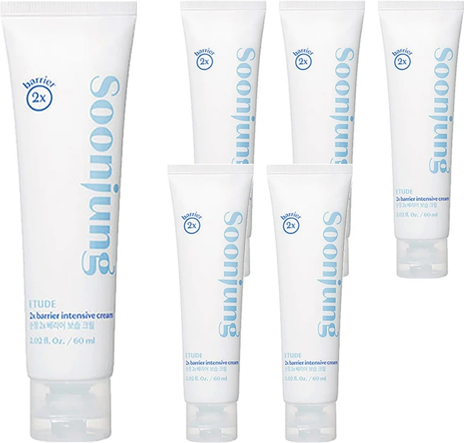 에뛰드하우스 순정 2x 베리어 보습 크림, 60ml, 6개 - 쿠팡