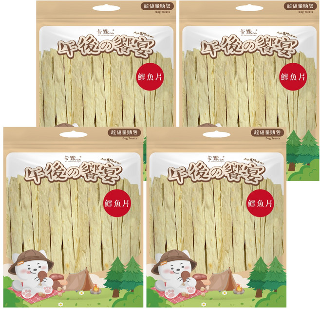 CaMo 卡默 鱈魚片量販包 4個月以上犬用, 鱈魚, 600g, 4包