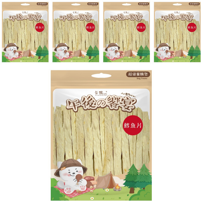CaMo 卡默 鱈魚片量販包 4個月以上犬用, 鱈魚, 600g, 5包