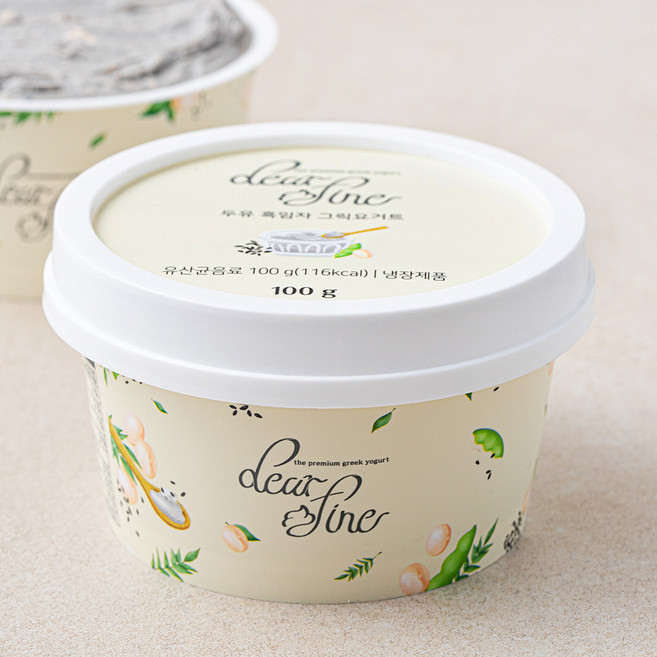 디어파인 두유 흑임자 그릭요거트, 100g, 1개입, 1개