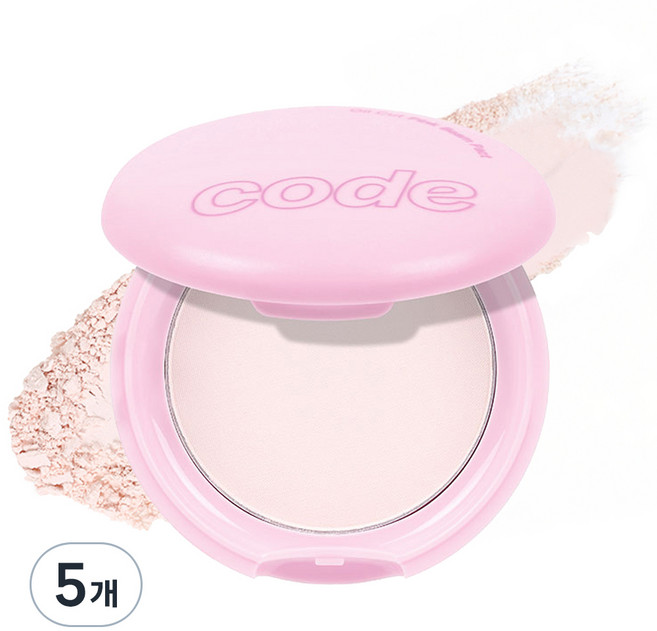 코드글로컬러 오일컷 빔 팩트파우더 8g, 핑크, 5개