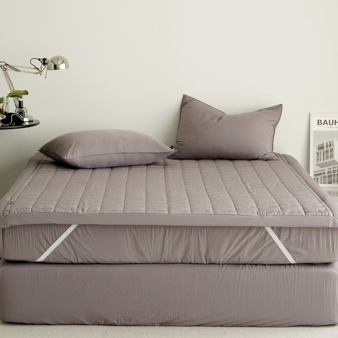 누비지오 국내제조 스르륵 알러지케어 침대패드, 차콜