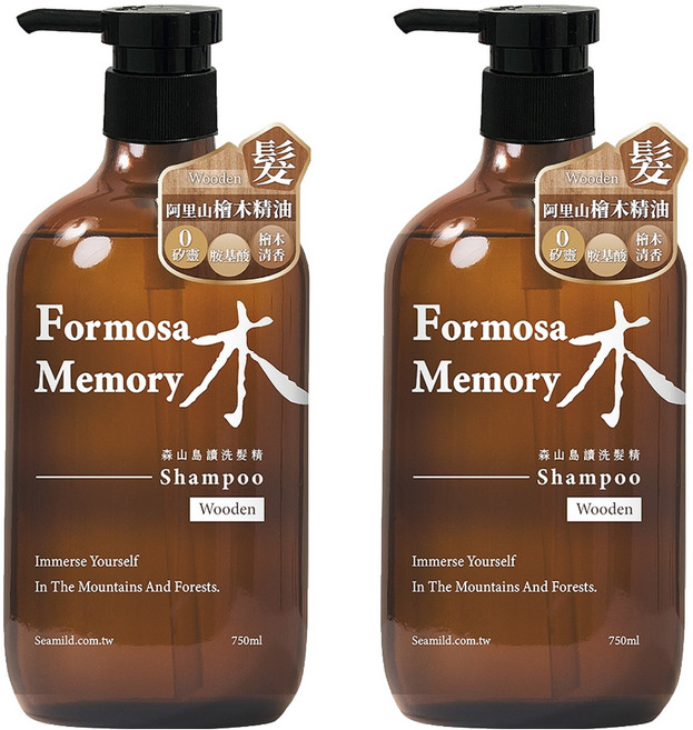清淨海 森山島讀洗髮精 木, 750ml, 2瓶