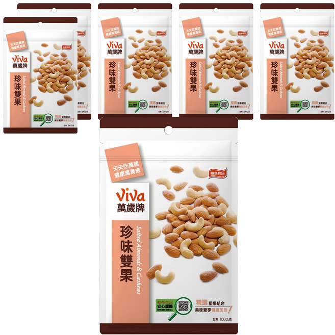 ViVa 萬歲牌 珍味雙果, 100g, 6包