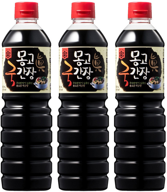 몽고진간장 국간장, 900ml, 3개