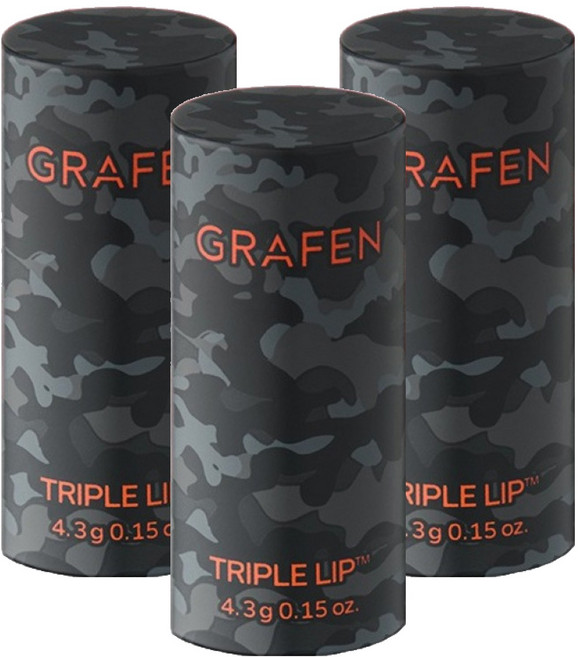 그라펜 트리플립 남성 립밤, 컬러립, 3개
