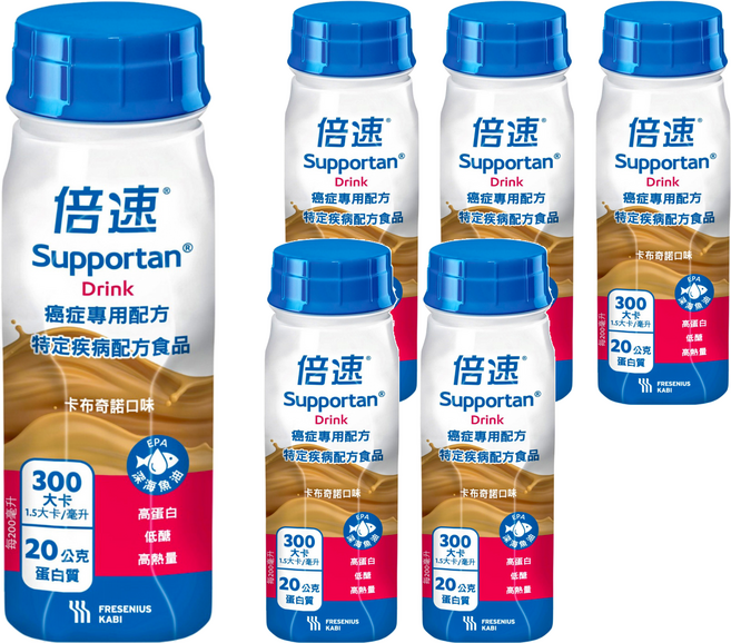 Supportan 倍速 癌症專用配方 卡布奇諾口味, 200ml, 6瓶
