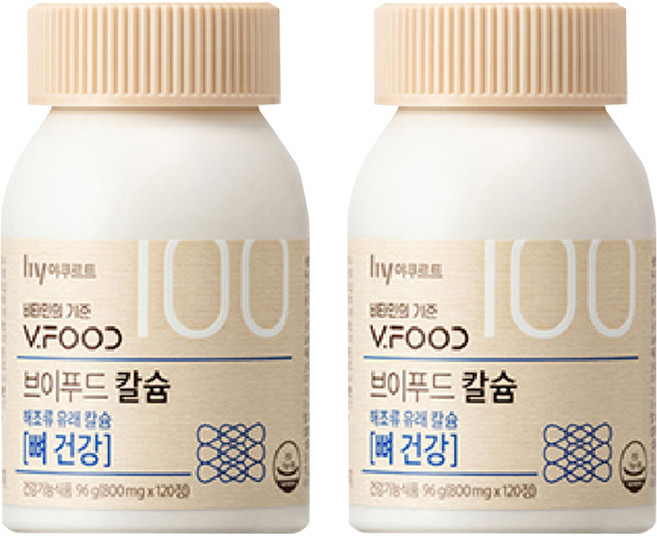 브이푸드 칼슘 영양제, 120정, 2개