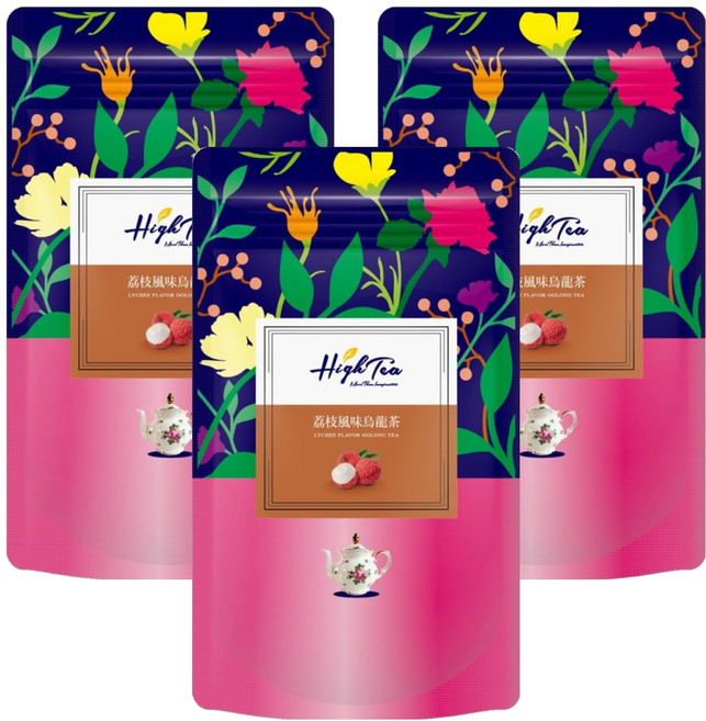 High Tea 伂橙 荔枝風味烏龍茶, 4g, 12入, 3袋