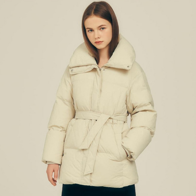 게스 여성용 벨티드 중힙 다운 OO4W5887