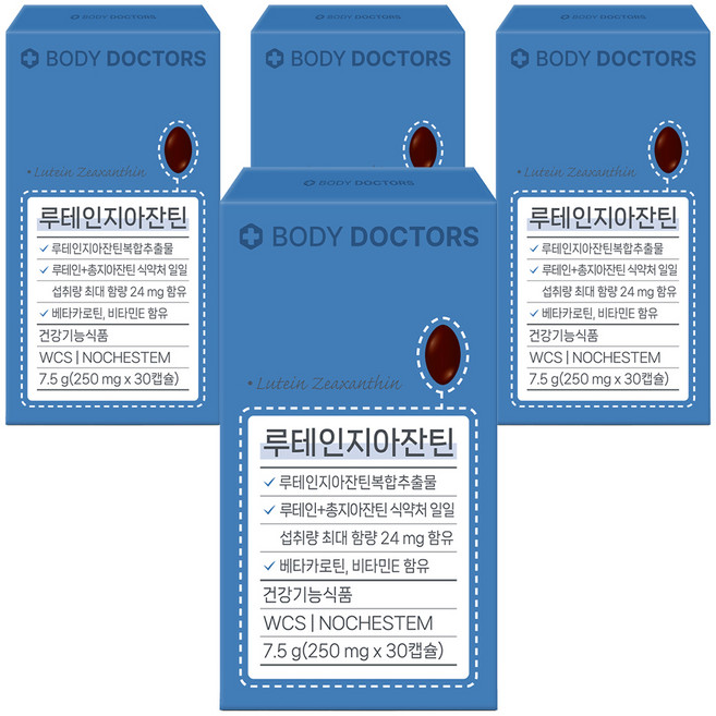바디닥터스 루테인 지아잔틴, 30정, 4개