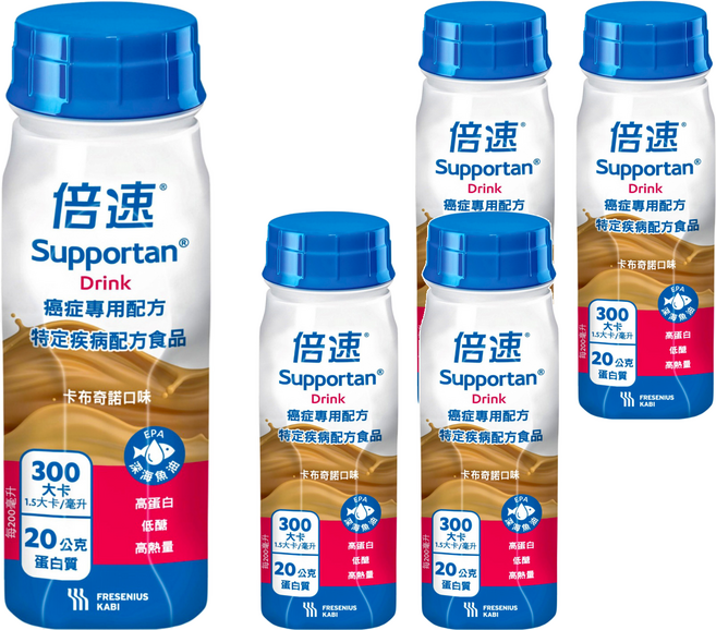 Supportan 倍速 癌症專用配方 卡布奇諾口味, 200ml, 5瓶