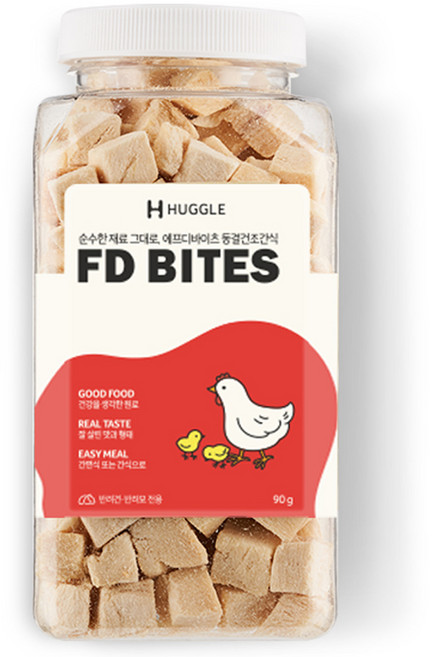 허글 반려동물 에프디바이츠 동결건조간식, 닭고기, 90g, 1개