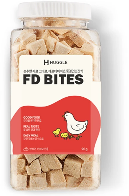 허글 반려동물 에프디바이츠 동결건조간식, 닭고기, 90g, 1개 - 쿠팡