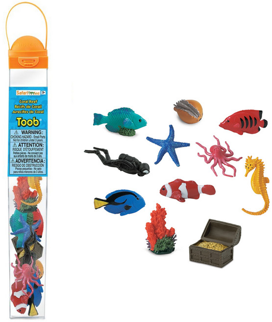 사파리엘티디 산호초 튜브 피규어 Coral Reef 699104, 혼합 색상, 1개