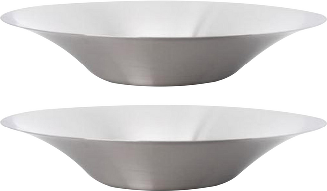 QUEEN SENSE 不鏽鋼 沙拉碗 27cm, 2個, 銀