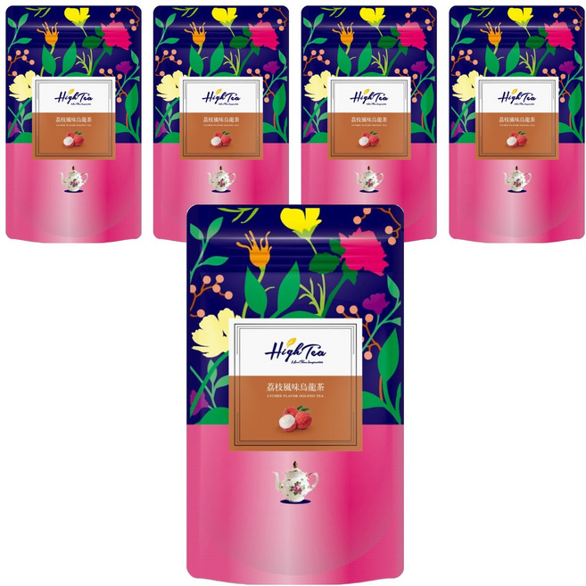 High Tea 伂橙 荔枝風味烏龍茶, 4g, 12入, 5袋