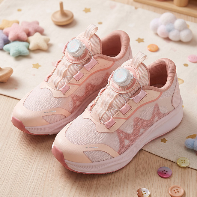 paperplaneskids 女童 Boa 無鞋帶旋鈕健走鞋