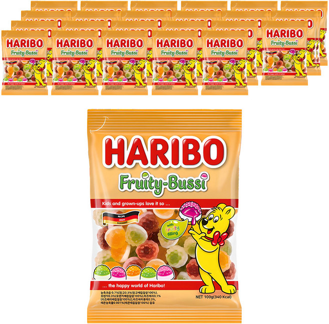 하리보 프루티부시 젤리, 100g, 24개