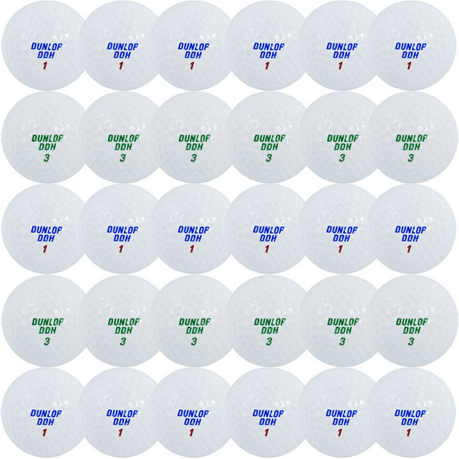 어택 던롭 DDH 골프공 로스트볼 A+, 화이트, 30개