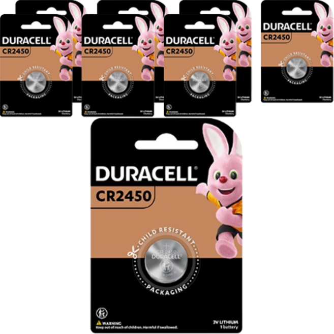 듀라셀 코인 리튬 건전지 CR2450, 1개입, 8개