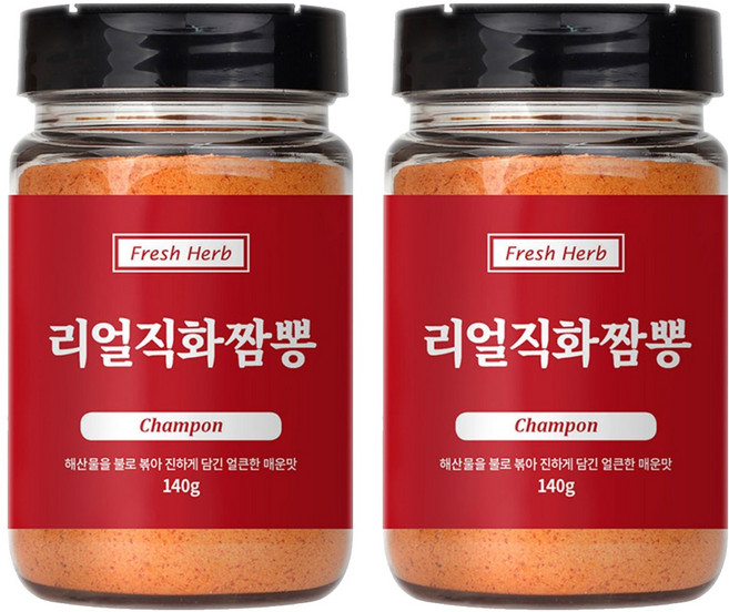 신선약초 리얼 직화 짬뽕 분말, 2개, 140g