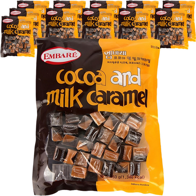 엠바레 코코아 앤 밀크 캐러멜, 350g, 12개