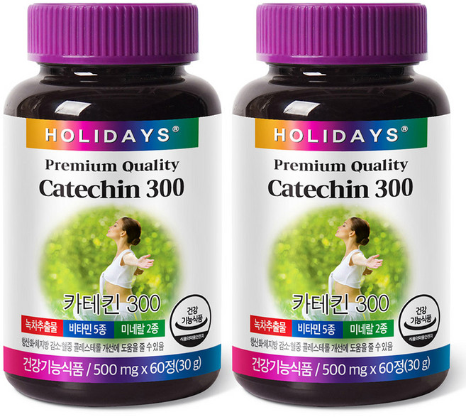HOLIDAYS Catechin 300 兒茶素, 60顆, 2罐