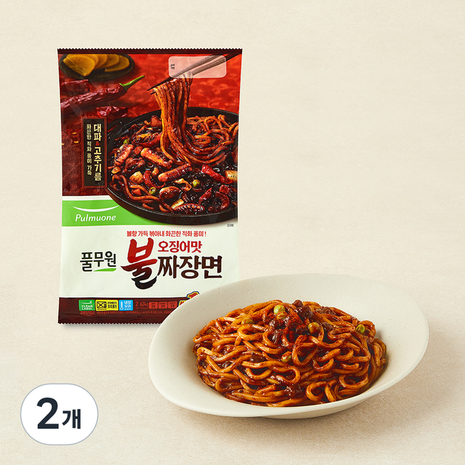 풀무원 오징어맛 불짜장면 2인분, 624g, 2개