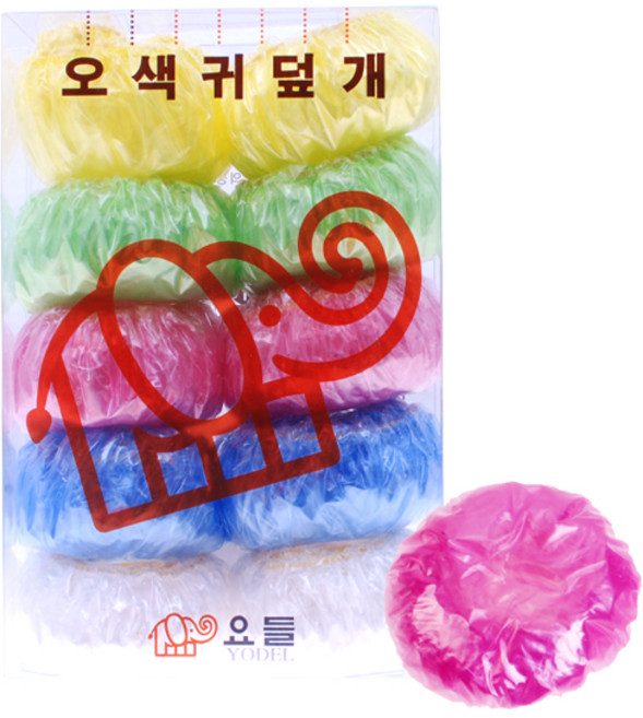 요들 일회용 비닐 귀마개, 혼합 색상, 100매입