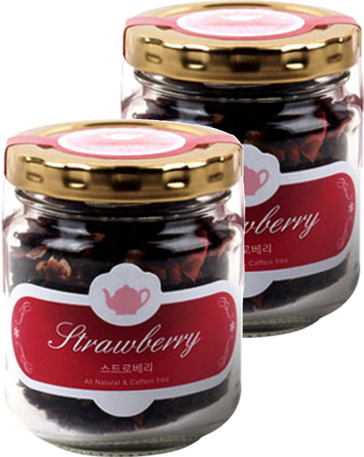 아름드레 유리병 스트로베리, 40g, 1개입, 2개
