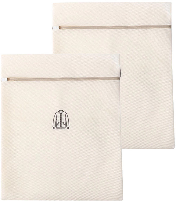 厚款洗衣袋 大款, 米色, 2個