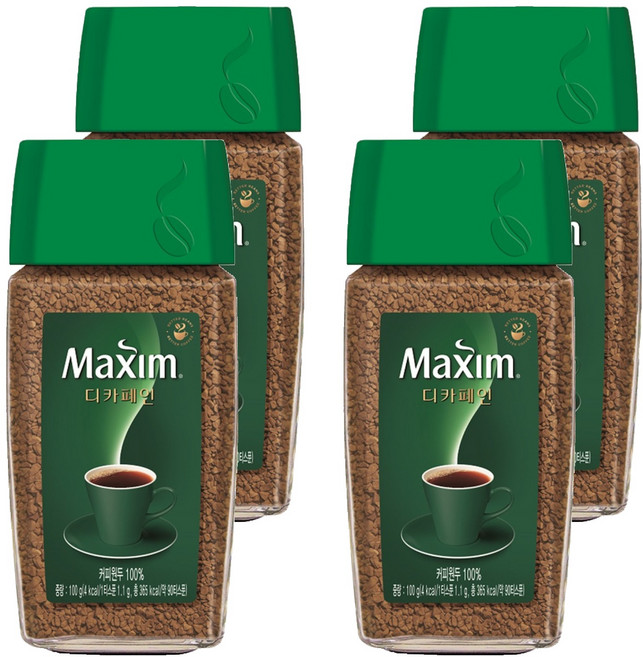 맥심 디카페인 원두커피믹스, 100g, 1개입, 4개