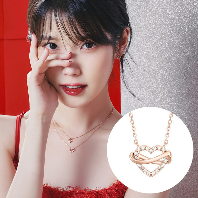 J.ESTINA 女款Eter Holiday Heart項鍊+禮物袋組