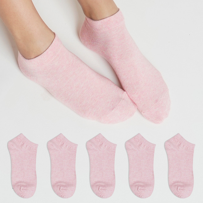 노디자인 프리미엄 컬러 구성 발목 양말 무지 5켤레