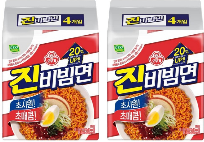 오뚜기 진비빔면 156g, 8개