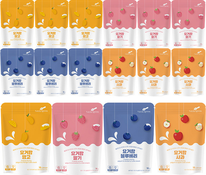 리틀스푼 동결건조 요거랑 4종 세트, 16g, 4세트