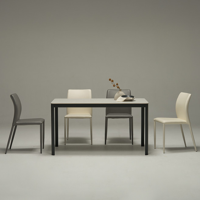 보니애가구 하트 포세린 세라믹 1200 식탁의자세트 4인용 방문설치, 아티쿠스그레이 + 블랙 + 선셋베이지 + 머드그레이, 일반의자 4