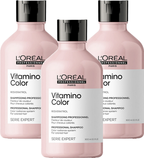 L'OREAL PROFESSIONNEL 巴黎萊雅PRO 台灣公司貨 飽和護色洗髮精, 300ml, 3瓶