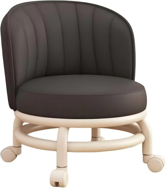 HOUDER 滑輪沙發椅背圓凳 鐵架款, 1個, 黑色