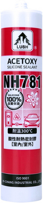 LUSH 樹牌 酸性耐熱矽利康 耐溫300°C NH781 紅色 300ml, 1個