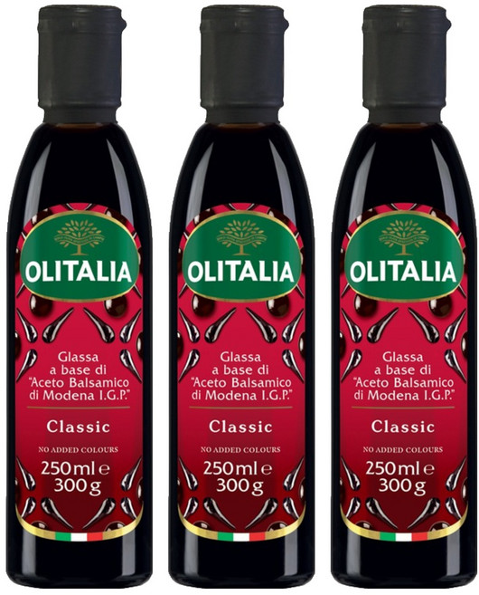 올리타리아 발사믹 글레이즈 크림 글라싸, 250ml, 3개