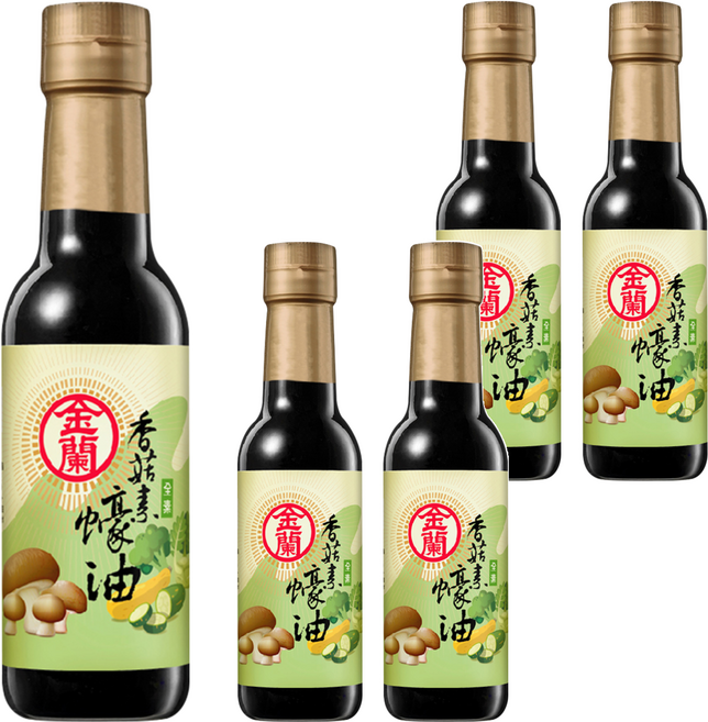 KIMLAN 金蘭 香菇素蠔油, 295ml, 5瓶