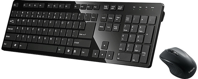 irocks 艾芮克 無線鍵盤滑鼠組 原廠保固, K01RP, 黑色, 無線2.4GHz