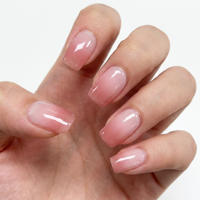 쿠말 젤네일 스티커 네일 스트립 세트, 1개, 퓨어블러쉬