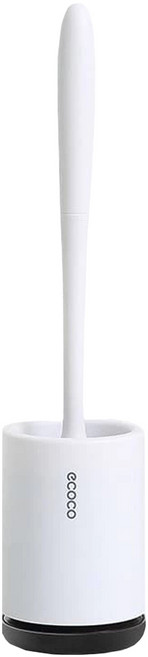 ecoco 意可可 高品味無痕防水壁掛馬桶刷 落地款, 1支, 白色