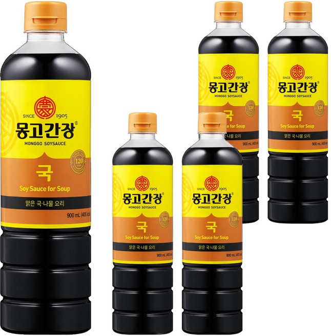 몽고간장 국간장, 900ml, 5개