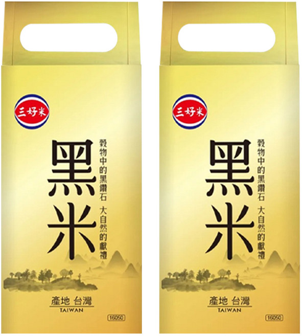 三好米 黑糯糙米, 1.2kg, 2包